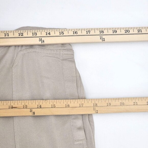 Vince Stucco Patch Pocket Drawstring Satin Pants Beige Women’s Size M Minimalist - Picture 11 of 16